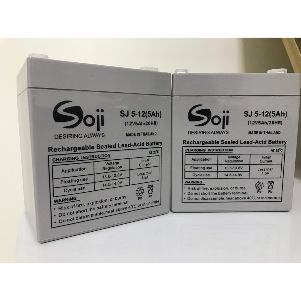 Ắc quy Soji nhập khẩu Thái Lan 12V 5AH chuyên dụng cho UPS