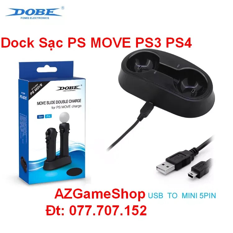 Dock Sạc DOBE Tay Cầm PS Move PS3 Cao Cấp