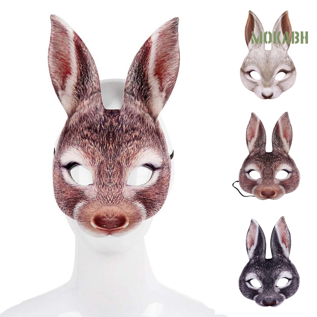 Kẹp Tóc Che Nửa Mặt Bằng EVA Hình Thỏ Vui Nhộn Cho Halloween