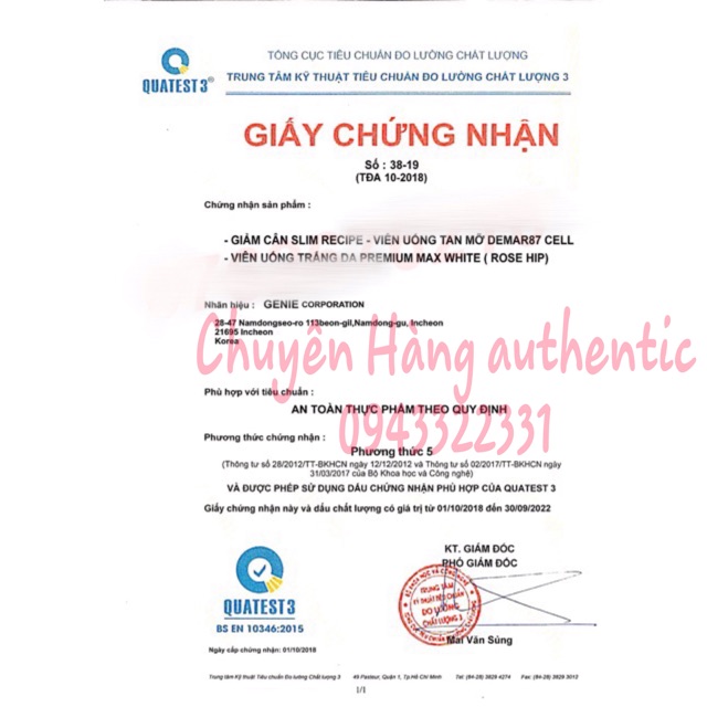 10gói Giảm cân Slim Recipe Genie Hàn Quốc.date 2022 | WebRaoVat - webraovat.net.vn