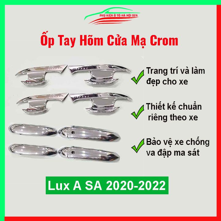 Ốp tay hõm Vinfast Lux A , Lux SA mạ Crom