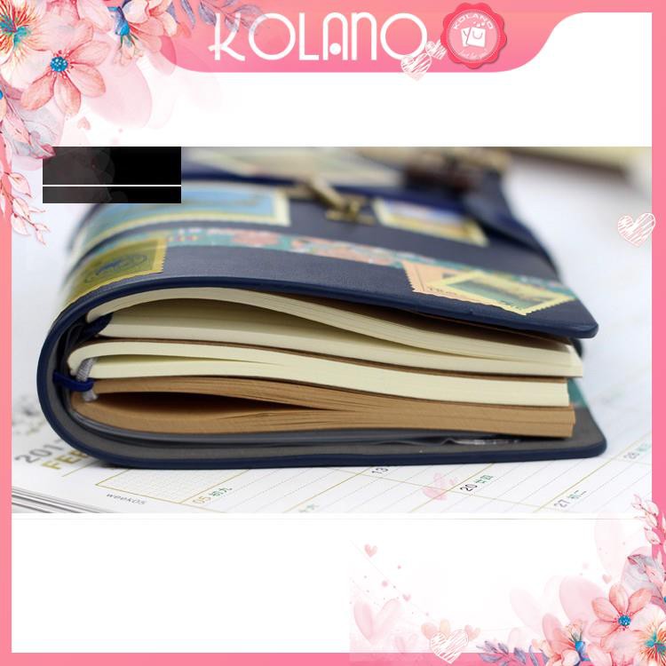 Sổ Tay Bìa Da Mềm Ghi Chép Size A6 KOLANO Phong Cách Vintage Giấy Kraft SN-001205