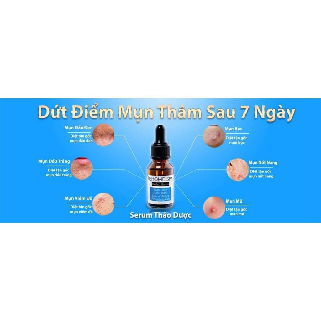 Serum Mụn Freeship Serum giảm mụn ngừa thâm Behome Spa từ Nhật Bản