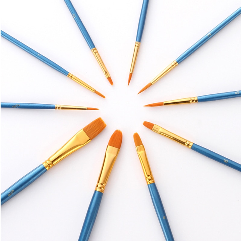 Set 10 Cọ Vẽ Tranh Sơn Dầu Chuyên Nghiệp