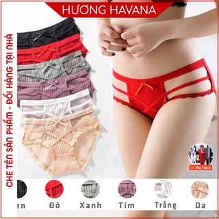 Quần lót nữ gân tăm khoét hông đan dây cách điệu - quần chip nữ tiểu thư sexy FLQ65