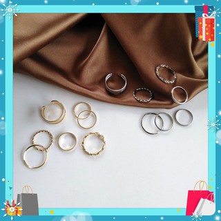 Set 7 Nhẫn Đeo Phong cách Hàn Quốc