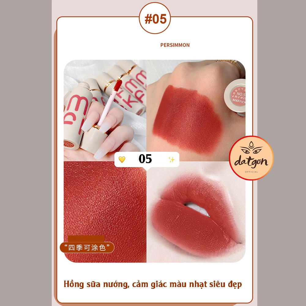 Son kem lì Maffick vỏ trắng, son nội địa lì lâu trôi Air Lip bùn màu nhung matte lip glaze 2021