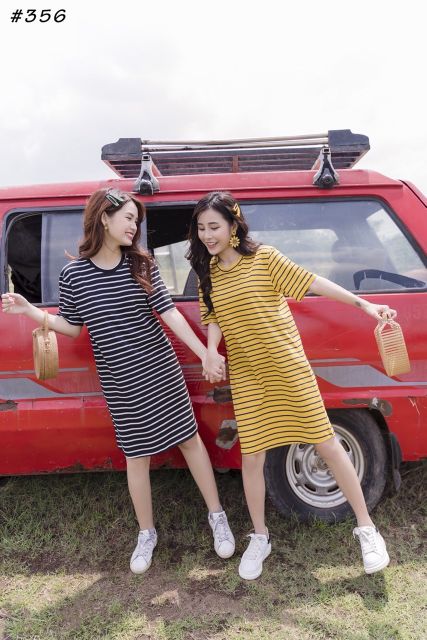 Đầm sọc basic (có ảnh thật)