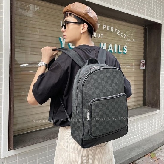 Balo CHECKERBOARD PU BAG   - Tặng Kèm Túi Khí Giữ Form