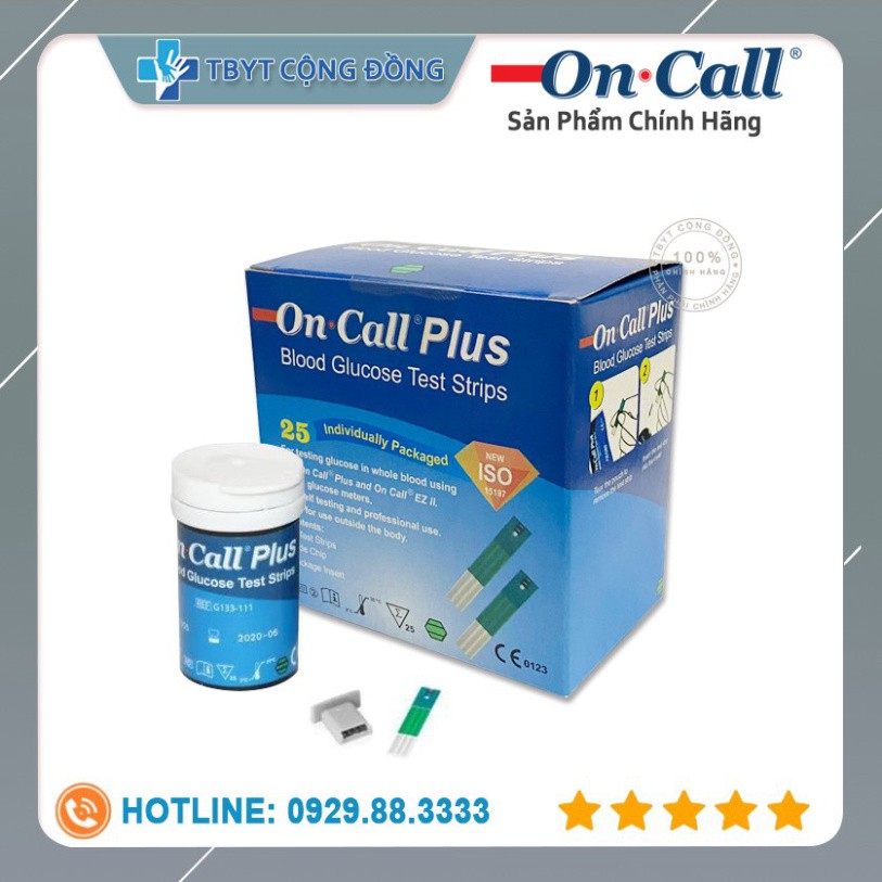 Máy Đo Đường Huyết Acon On Call Plus + Tặng hộp 25 que thử và hộp 50 kim chích máu