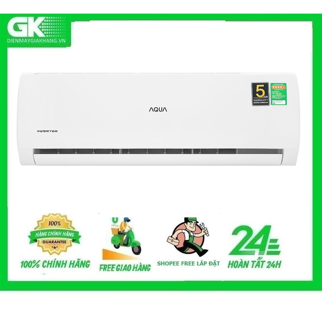 AQA-KCRV18TK-MIỄN PHÍ CÔNG LẮP ĐẶT-Máy lạnh Aqua Inverter 2 HP AQA-KCRV18TK Mới 2021