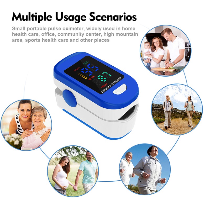 Finger Pulse Oximeter Fingertip Pulsoximeter Medical Equipment With Heart Rate Spo2 PR