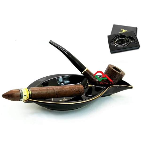{ HÀNG CHÍNH HÃNG } Gạt Tàn cii_gar Sứ Cohiba AS350 Cao Cấp Họa Tiết Hoa Văn Cohiba Sang Trọng