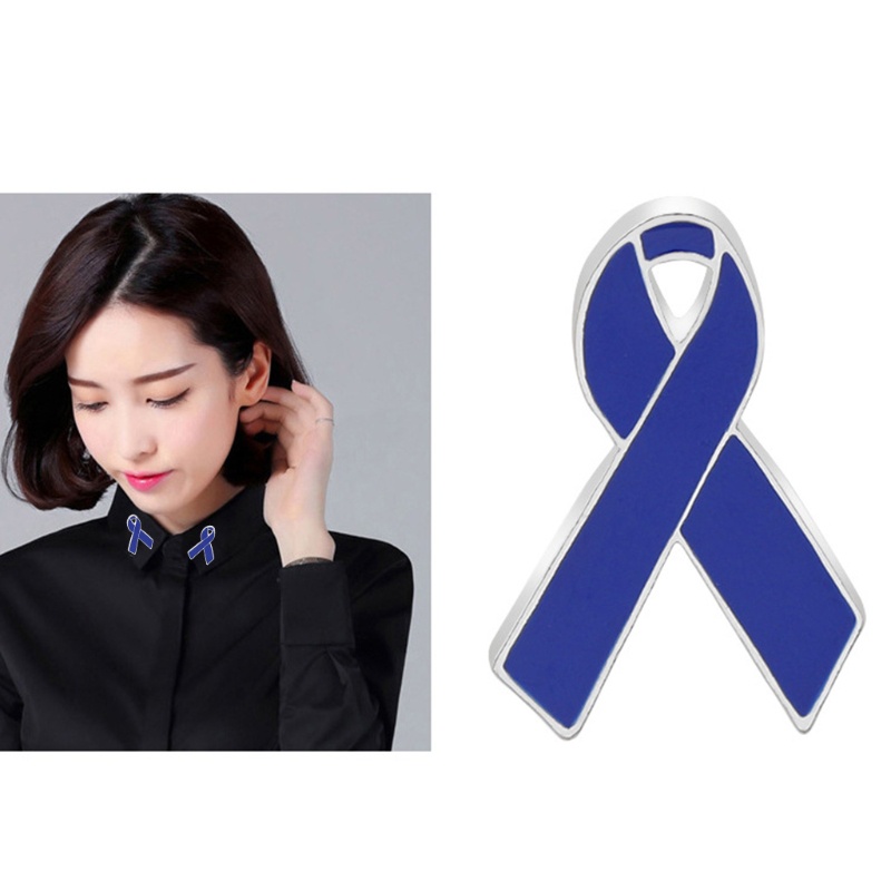 Ghim Cài Áo Bằng Hợp Kim Tráng Men Họa Tiết Ruy Băng Đỏ Xanh Dương Sáng Tạo Dành Cho Bé Trai Bé Gái