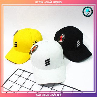 Nón Lưỡi Trai Đen Vàng Trắng 3 Vân Adas vải Kaki / mu luoi trai / non ket / mũ kết