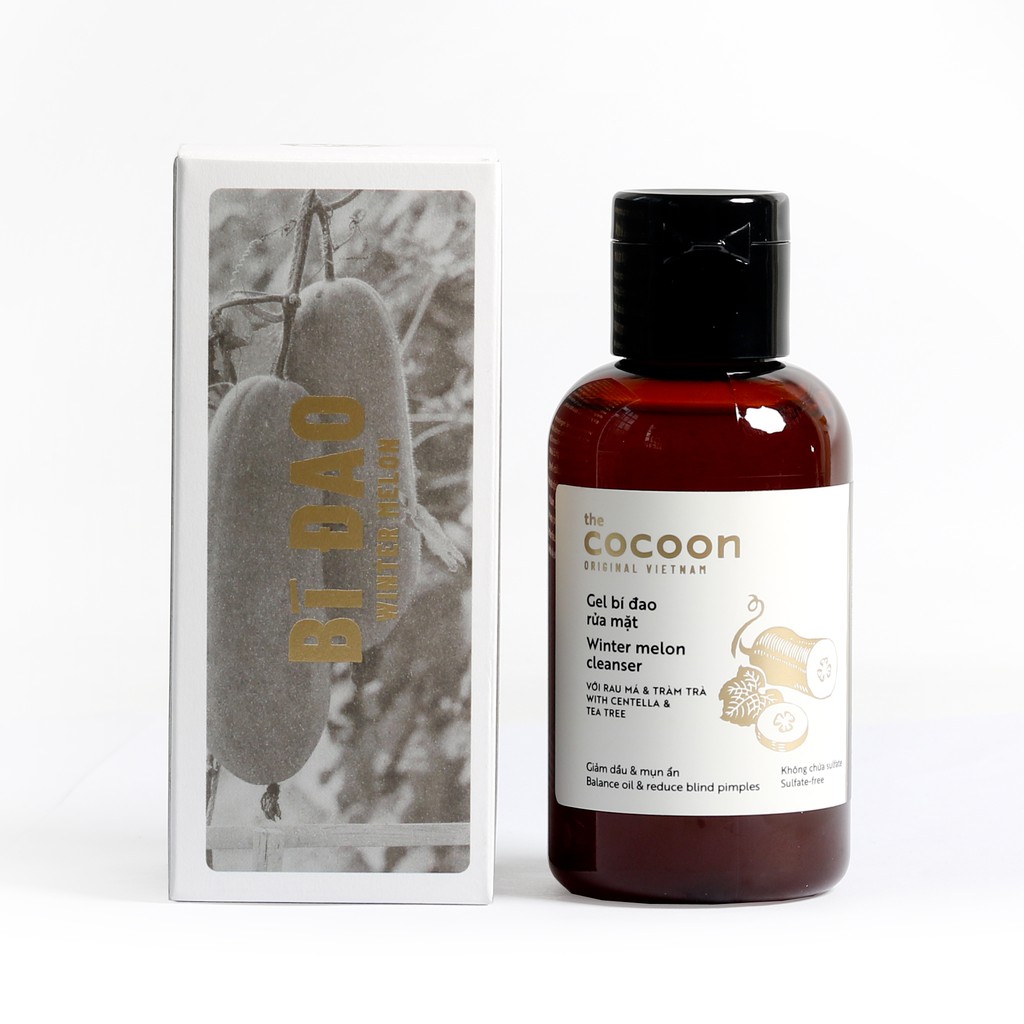 Combo gel bí đao rửa mặt cocoon 140ml + Sa-Chi serum phục hồi tóc cocoon 70ml