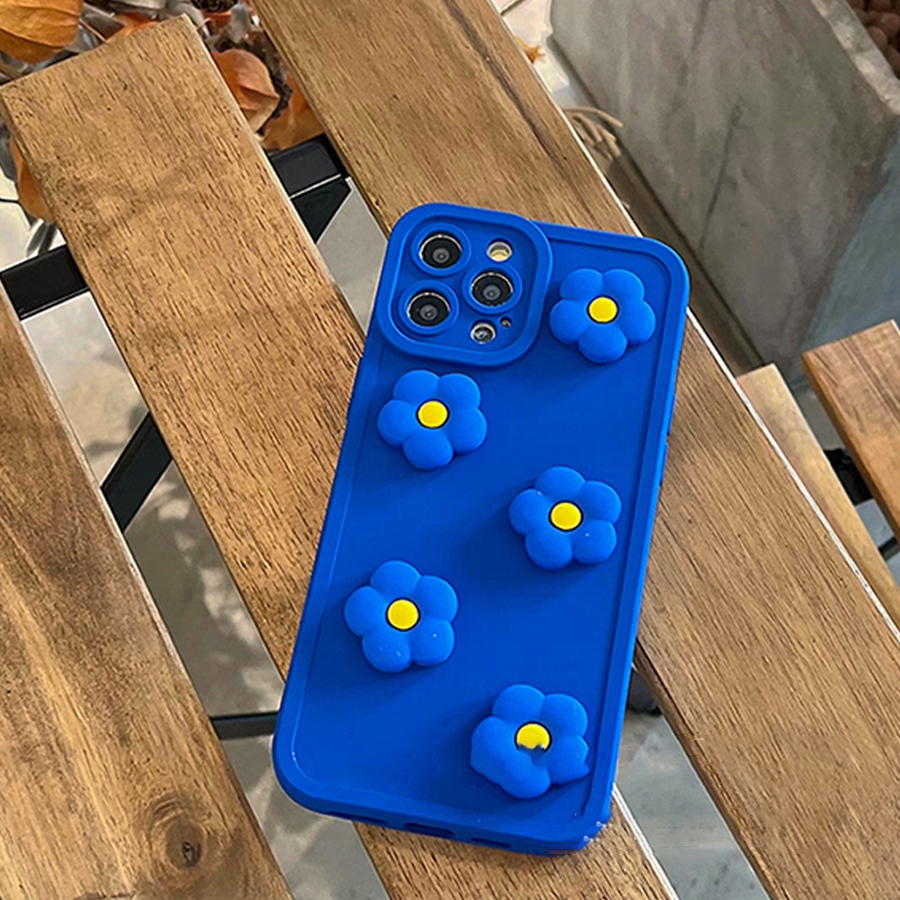 Ốp điện thoại TPU mềm họa tiết hoa 3D chống sốc chống va chạm cho IPhone 13 12 11 Pro Max X XR 8 7 Plus
 | BigBuy360 - bigbuy360.vn