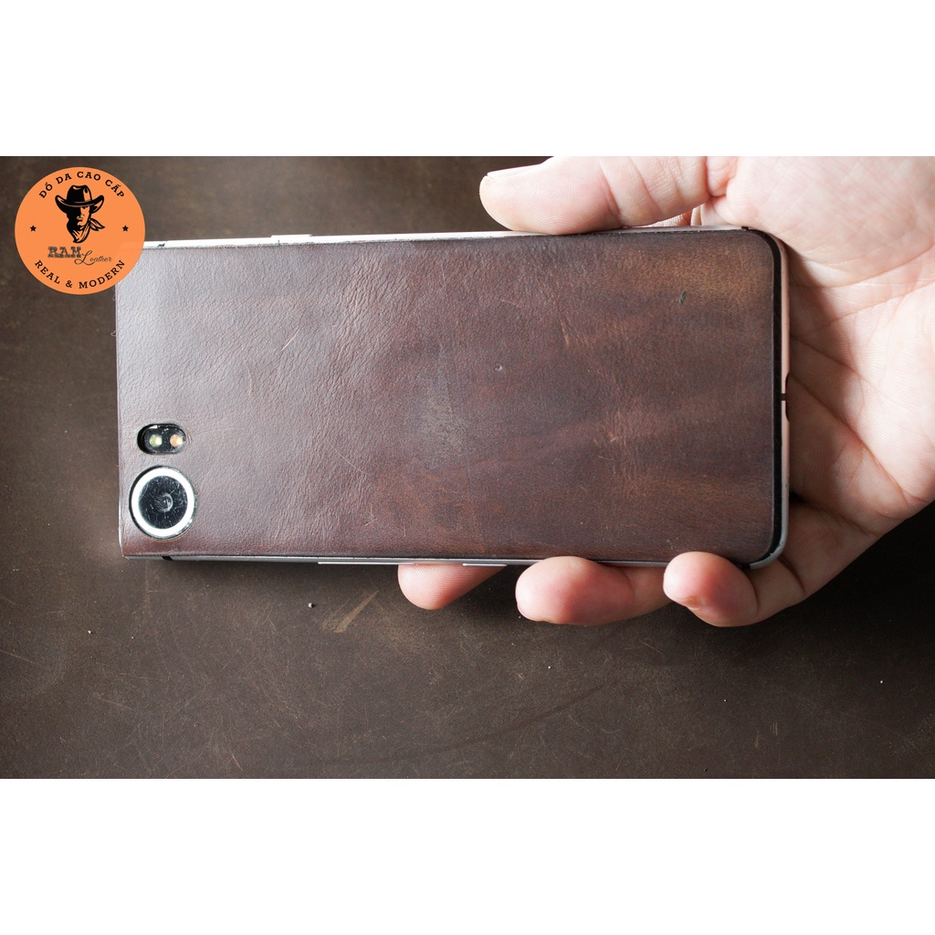 Miếng dán lưng điện thoại da bò cho Blackberry Key1 - RAM Leather