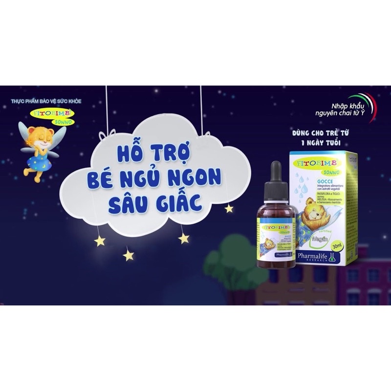 Fitobimbi Sonno giúp bé ngủ ngon, ngủ sâu giấc