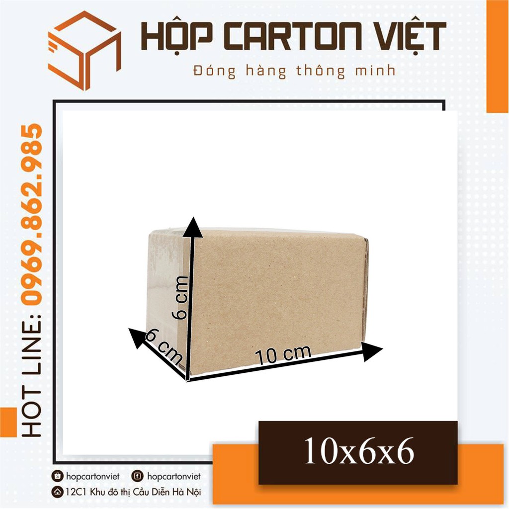 10x6x6 Combo 100 hộp carton