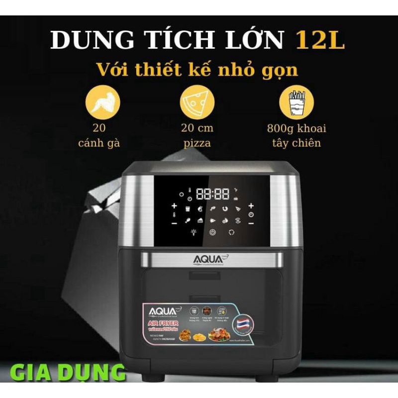 Nồi chiên không dầu cỡ lớn Aqua AQ -938 dung tích 12l