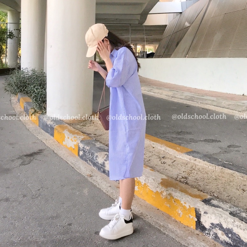 [VIDEO] ĐẦM SƠ MI KẺ XỐP ULZZANG (video)