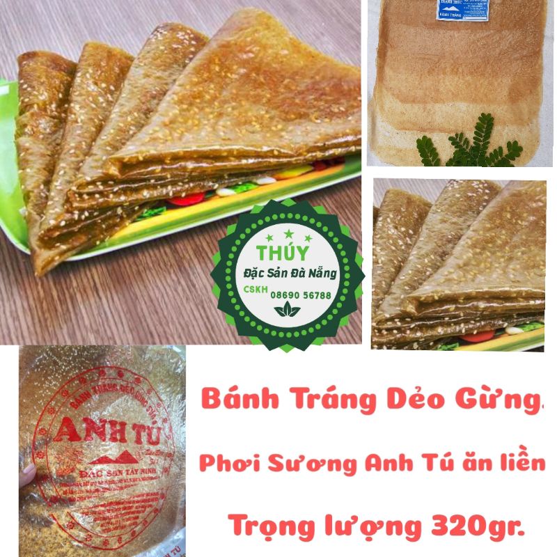 Bánh tráng dẻo gừng sữa mè Anh Tú 400gr ngon .link sp cũ  bán 450 bánh bị xoá khách đặt link mới giúp em nhé.