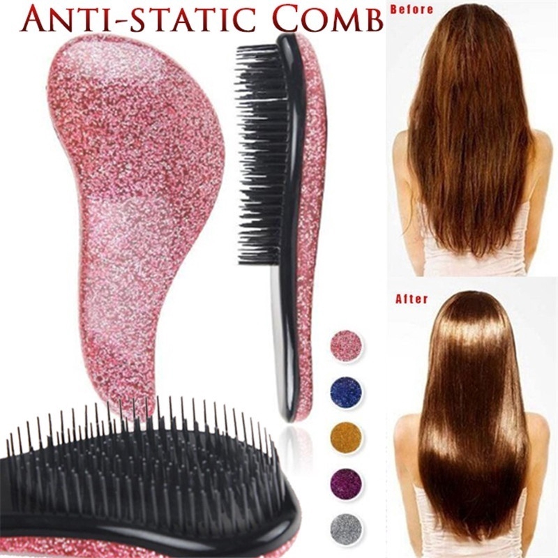 Lược chải tóc và massage da đầu bằng tre chống tĩnh điện