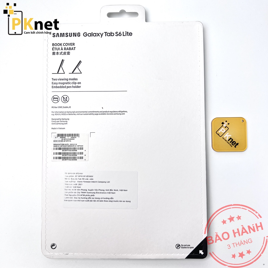 Bao da Tab S6 Lite Samsung Book Cover  Bảo hành 3 tháng.
