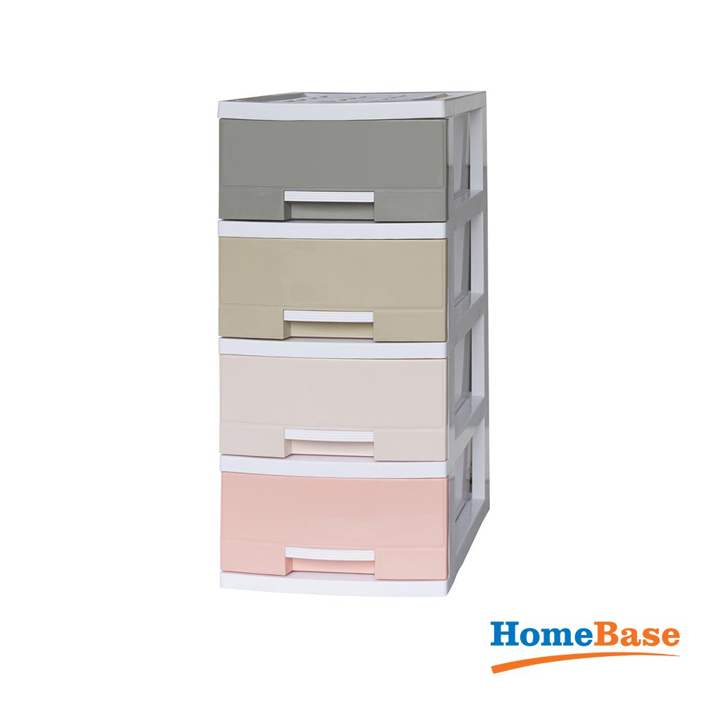 HomeBase STACKO Tủ nhựa 4 tầng Thái Lan W45xD40xH78cm màu Pastel