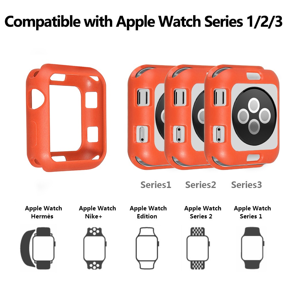 Ốp bảo vệ mềm nhiều màu tuỳ chọn dành cho Apple Watch 38mm / 42mm / 40mm / 44mm 5/4/3/2/1