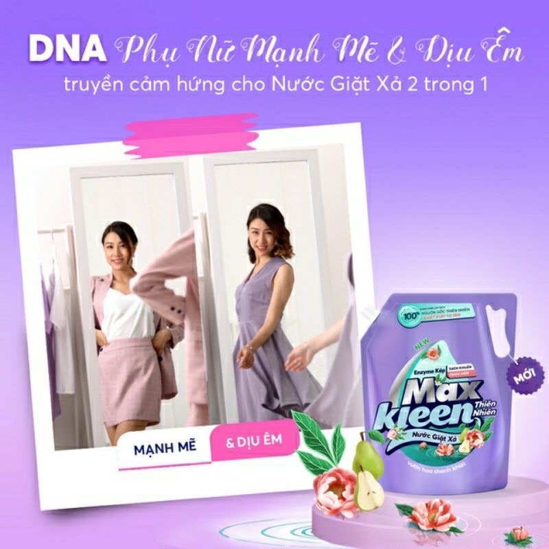 NƯỚC GIẶT MAXKLEEN HƯƠNG VƯỜN HOA TINH KHIẾT TÚI 3.6 L