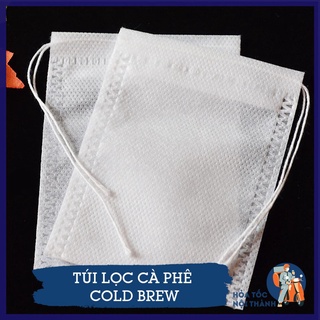 Túi lọc trà, túi ủ cà phê Cold Brew làm bằng vải không dệt có dây rút tiện lợi (10x12 cm) (15x20 cm)