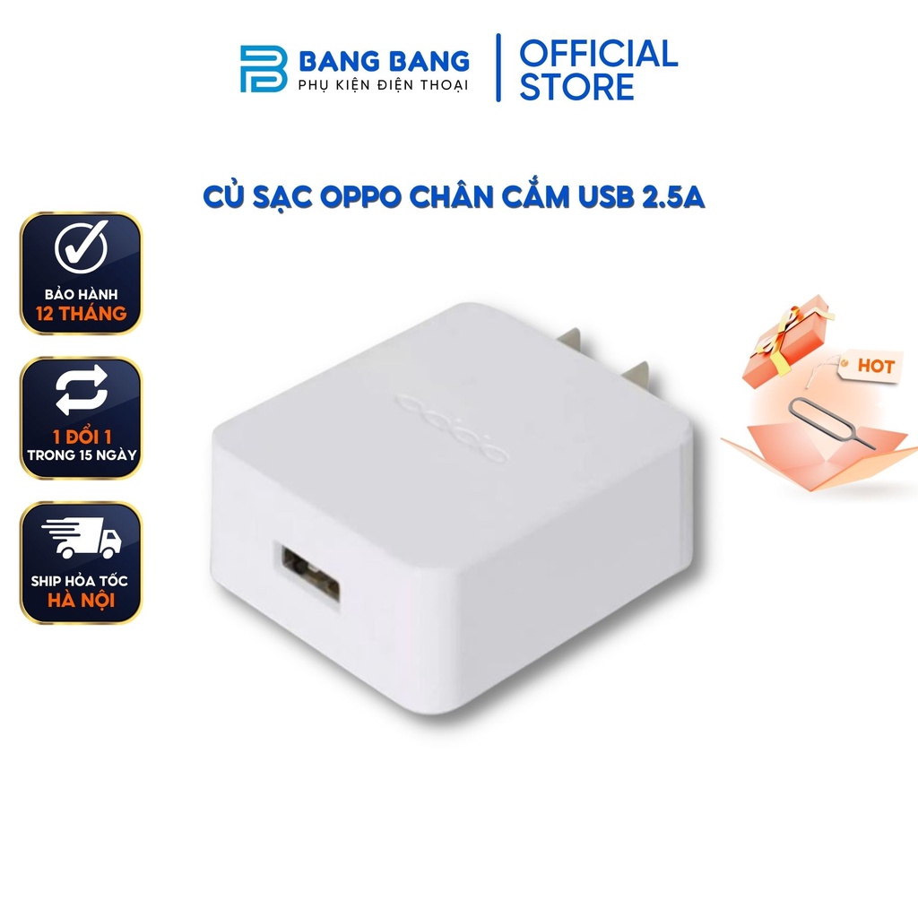 Củ Sạc Nhanh Oppo Phù Hợp Các Dòng AnDroid Điện Áp 2,5A, Bộ Sạc Giá Rẻ