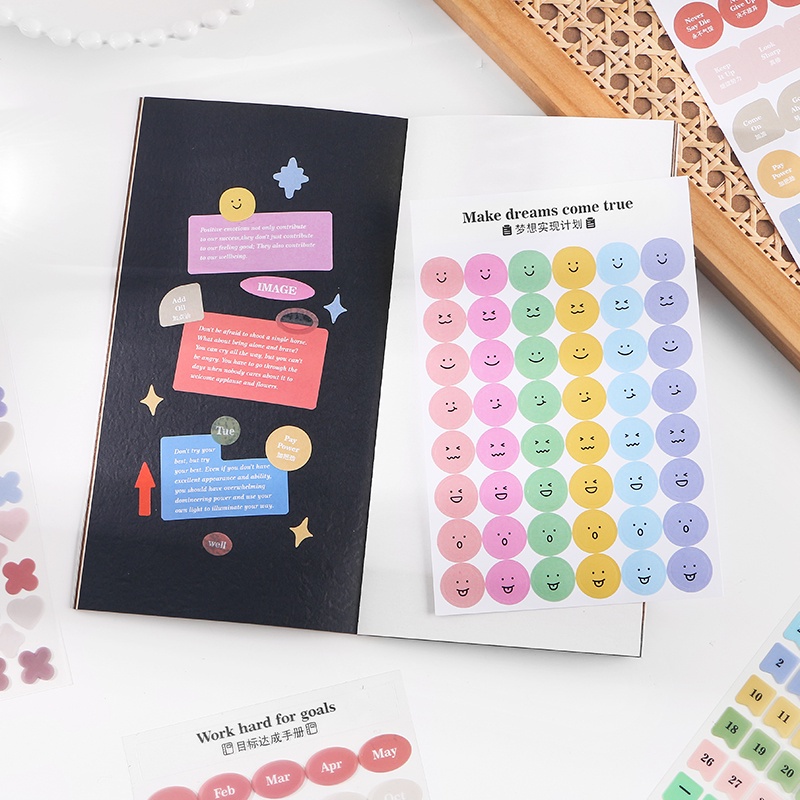 Set 6 Tờ Sticker Infeel.Me Giấy Pet Sáng Tạo Trang Trí Sổ Tay Diy