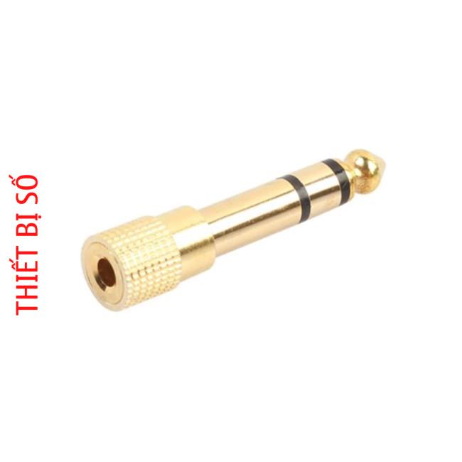 Jack Đầu chuyển 3.5 Ra 6.5 Mạ Vàng - Đầu chuyển cho Tai Nghe Mic Đàn Guitar Điện -dc3125