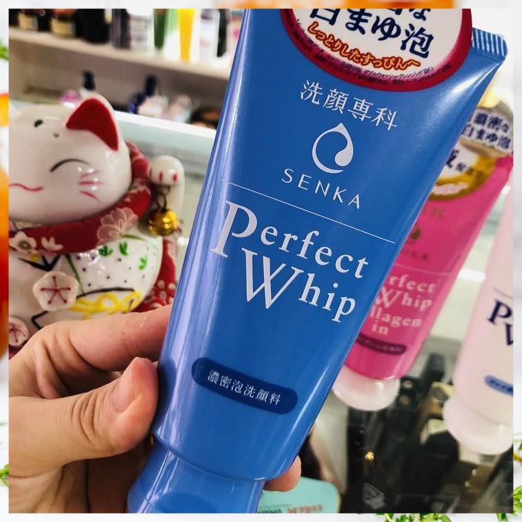 Sữa rửa mặt tạo bọt chiết xuất tơ tằm trắng Senka Perfect Whip 120g