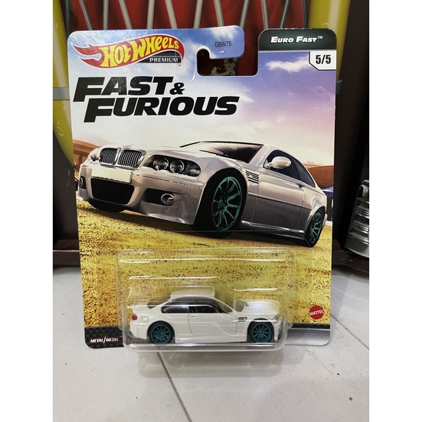 Xe mô hình đồ chơi bánh cao su Hotwheels 1:64 PREMIUM - FAST & FURIOUS - BMW M3 E46