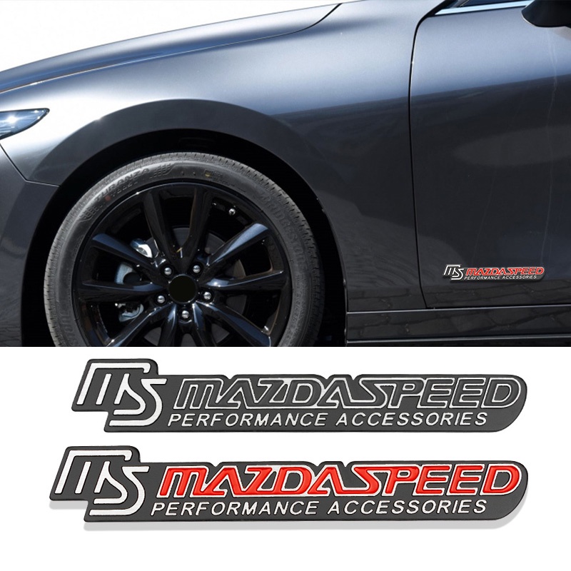 Miếng Dán Logo 3D Bằng Kim Loại Cho Mazda 2 3 6 Axela CX4 CX5 MX5 MS MAZDASPEED