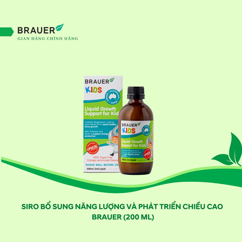 Siro Brauer Growth Support for Kids cho trẻ từ 1 tuổi (200ml)