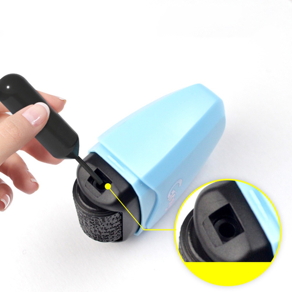 1 Con Dấu Lăn Bảo Vệ Riêng Tư Màu Đen Cho Trường Học / Văn Phòng