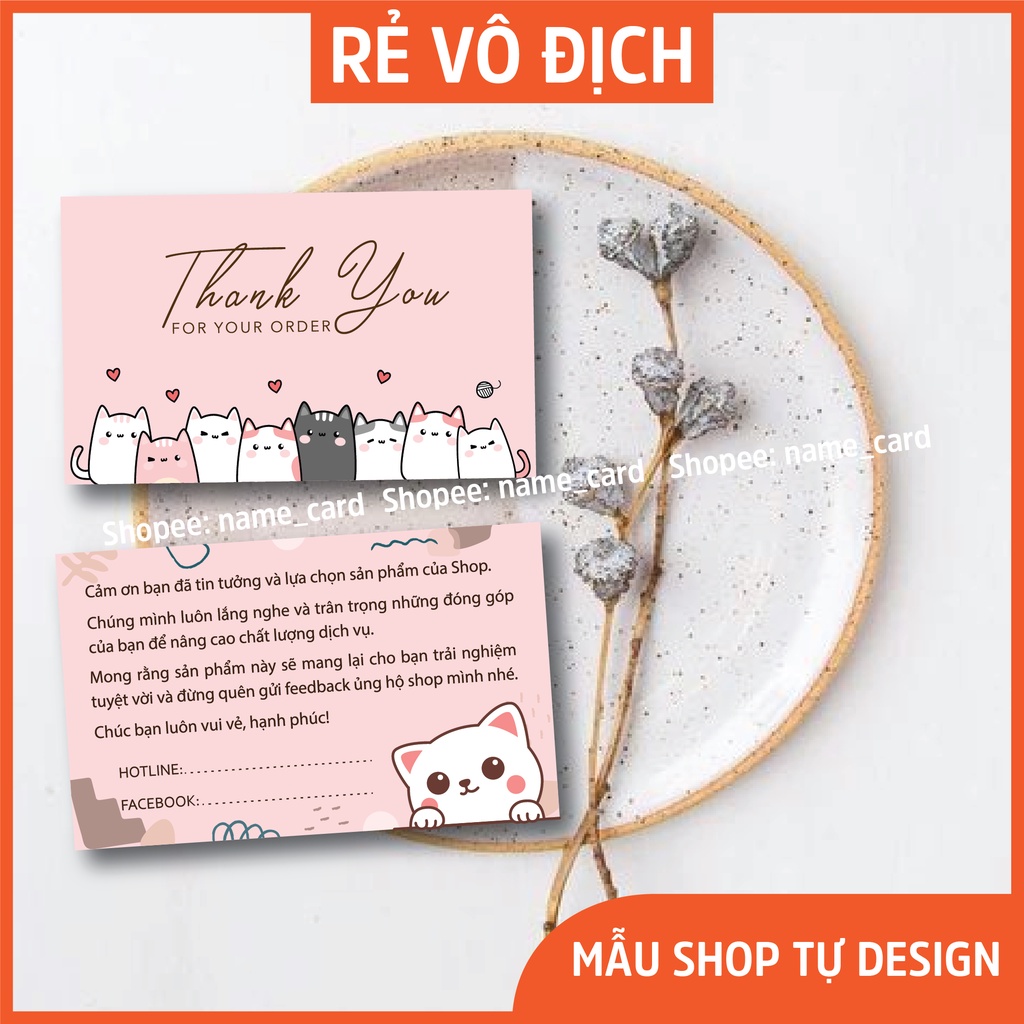 thiệp cảm ơn khách hàng card visit name card giá rẻ đẹp