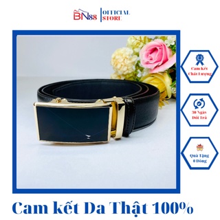 Thắt lưng nam cao cấp,thắt lưng nam khóa tự động da bò 3 lớp-bn88