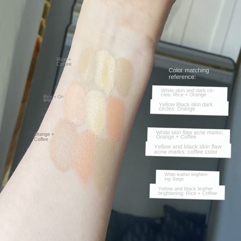 Bộ Kem Che Khuyết Điểm 3 Màu Che Phủ Đốm Đen Làm Sáng Da Chống Thấm Nước