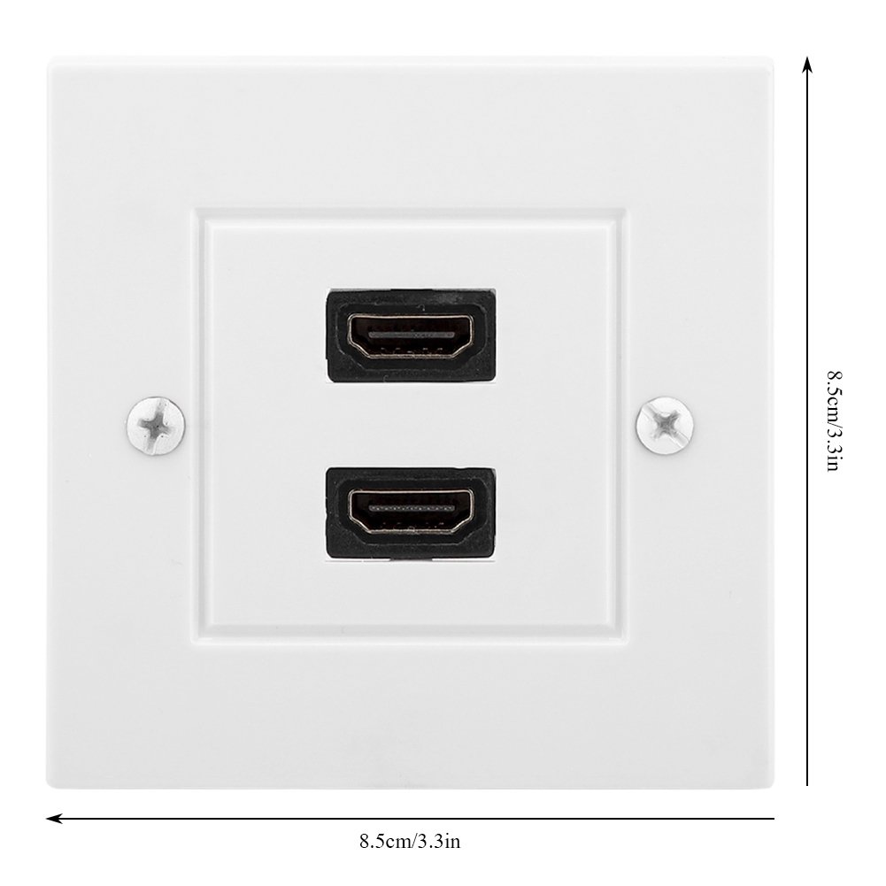 Tấm hai cổng HDMI gắn tường kiểu dáng đơn giản tiện dụng