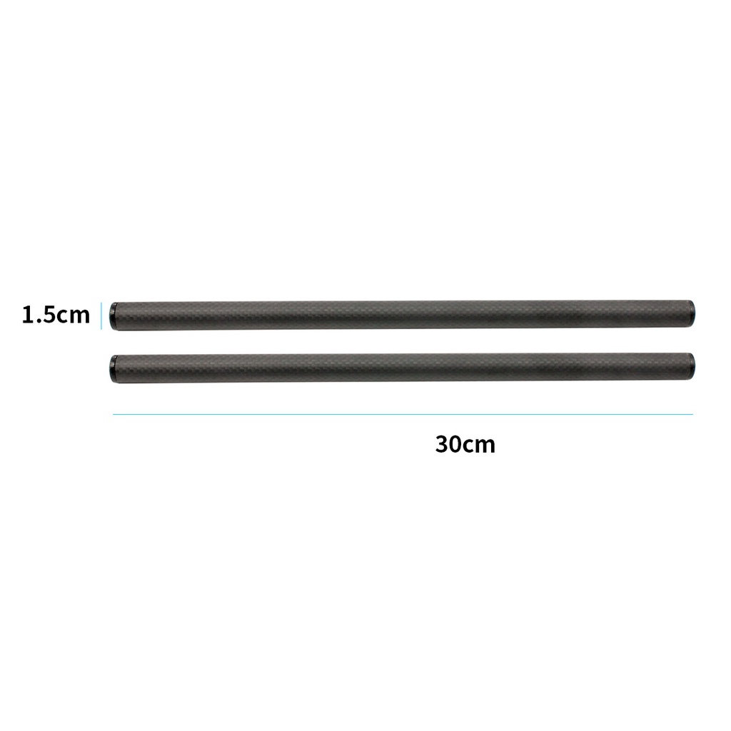 Bộ 2 Thanh Trượt Ống Kính Máy Ảnh SLR Đường Kính 15mm 10cm 25cm 30cm 40cm Chất Liệu Sợi Carbon