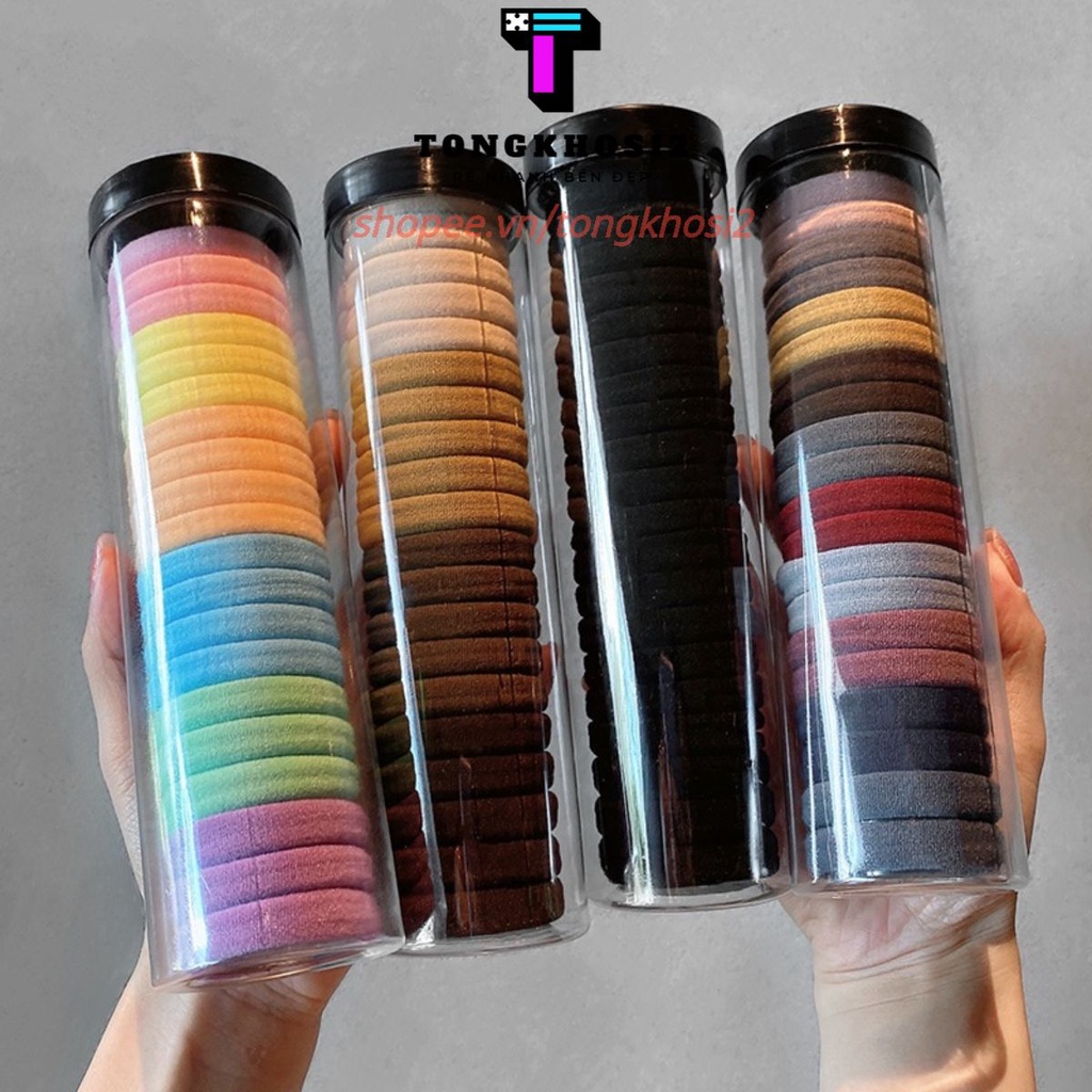 Set hộp 20 cái dây chun buộc tóc nhiều màu