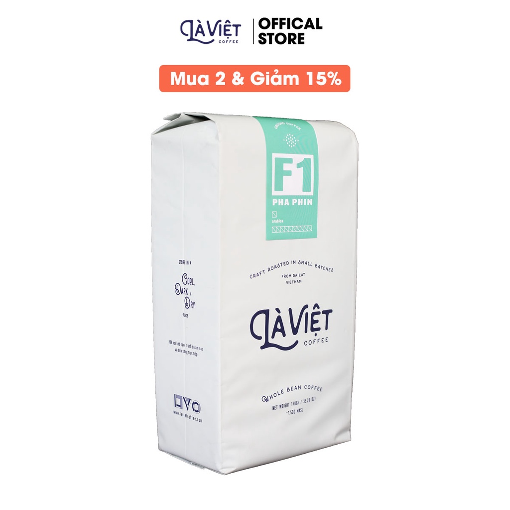 Cà Phê Bột LÀ VIỆT Pha Phin F1 100% Arabica 1kg Vị Hài Hòa
