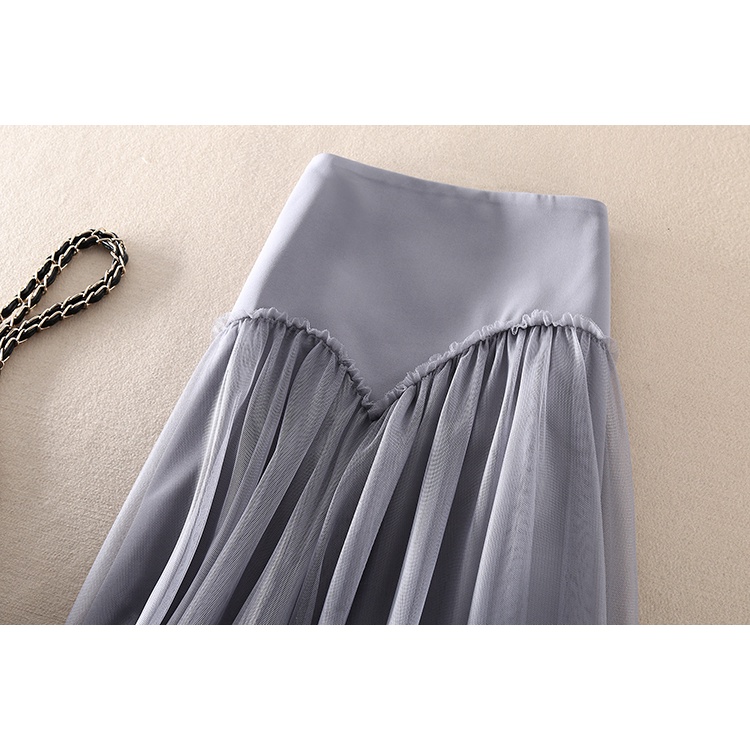 Chân Váy Chữ A Lưng Cao Xếp Ly Thiết Kế Không Đồng Đều Thanh Lịch Thời Trang Mùa Xuân