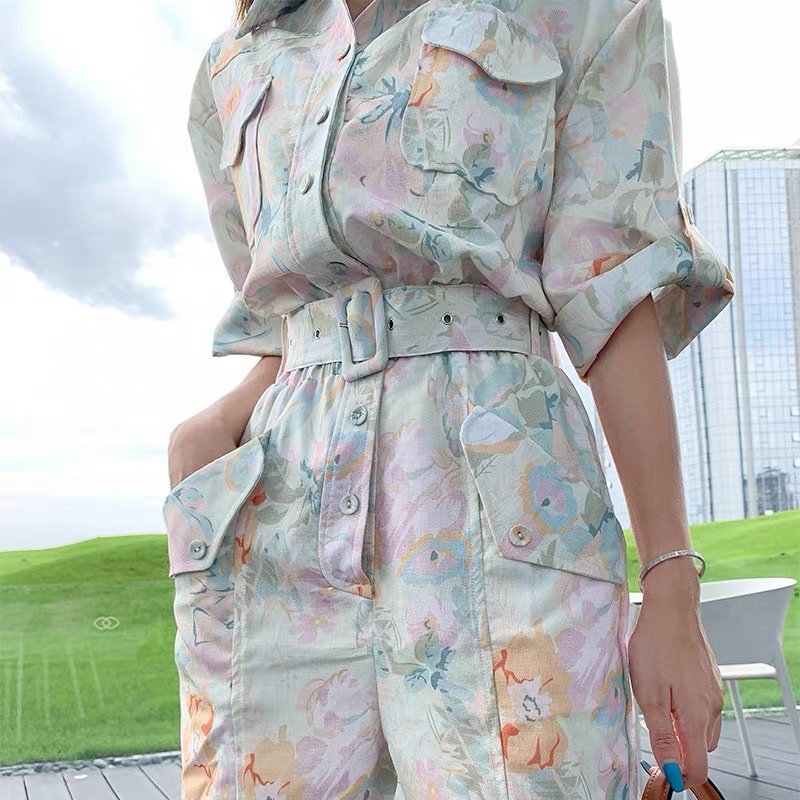 ⚡️Hàng Quảng Châu 100%⚡️ Jumpsuit dài liền thân, đồ bay, đồ liền quần dài hoa siêu xinh